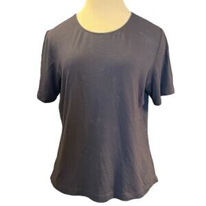 St Michael Marks & Spencer Viscose Blend Tee Shirt Top Sz M Blue Capsule Preppy